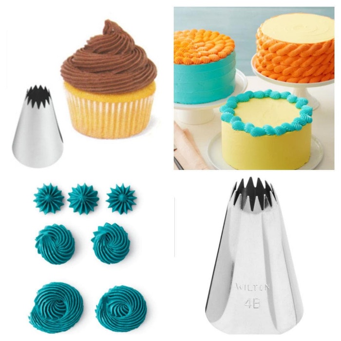 

KUE-PENGHIAS-ALAT- SPUIT WILTON ORI NO 4B SPUIT BINTANG KUE KERING CUPCAKE KERANG KUE SUS -ALAT-