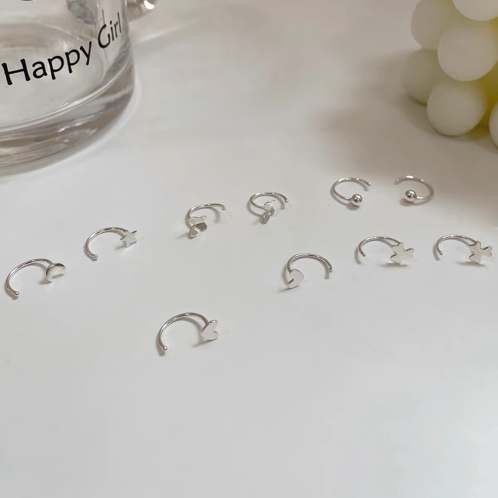 2021 Anting Tusuk Sterling Silver 925 Model Hati / Kupu-Kupu Lucu Ala Korea Untuk Wanita