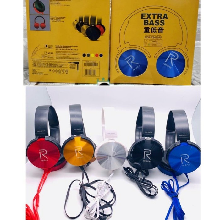 SM- Handsfree Realme Extra Bass XB-450 Handset Realme XB-450 Earphone