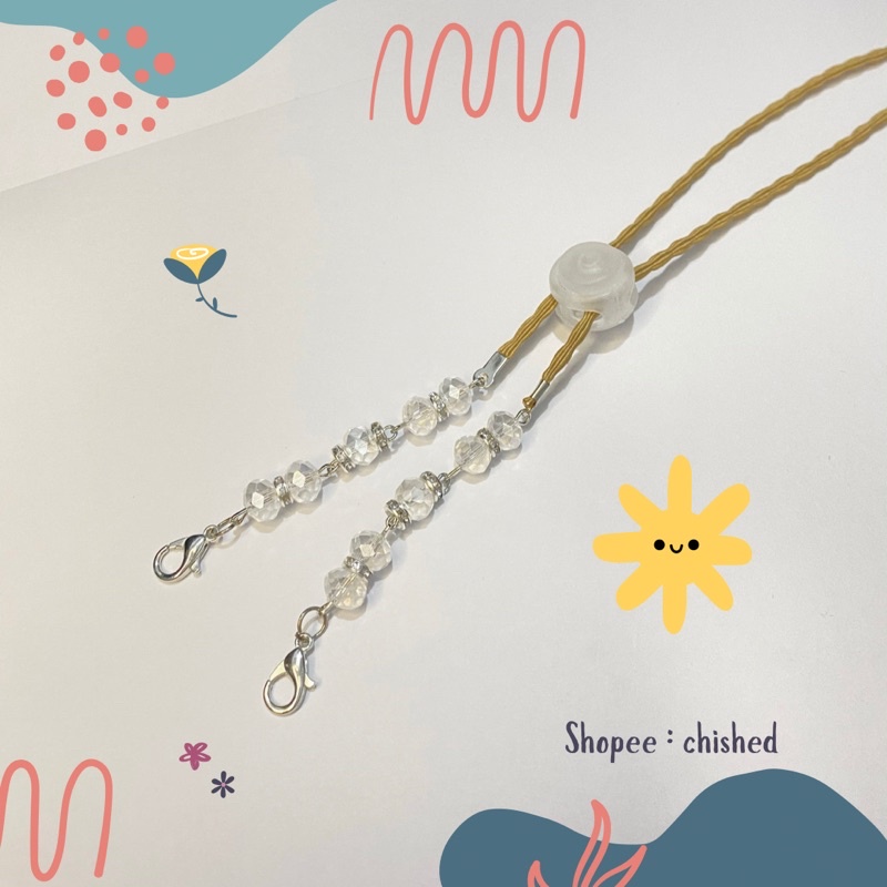 Konektor Masker Strap Mask 2in1 Mutiara Kristal-KSM 4