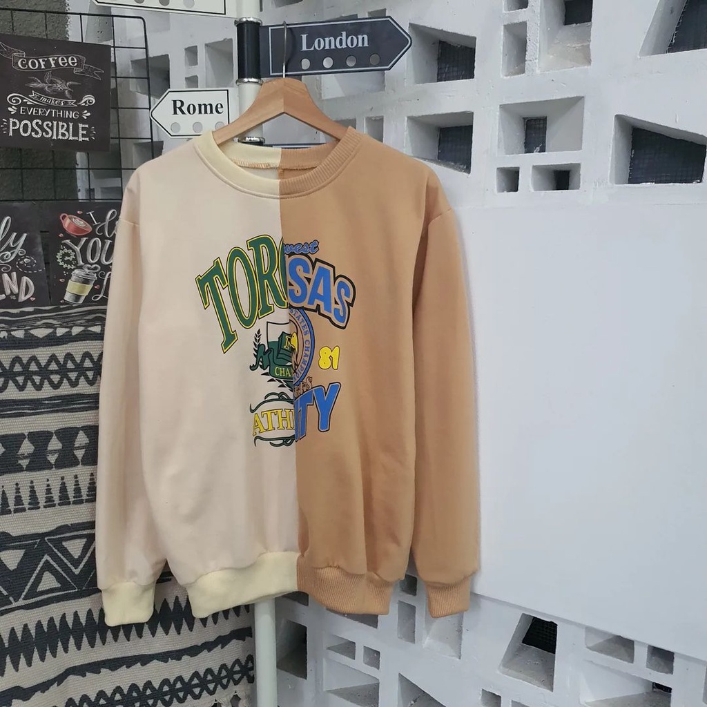 Sweater Wanita Gaya Terbaru Torosas Combie Bahan Pleece Ala Korean Style