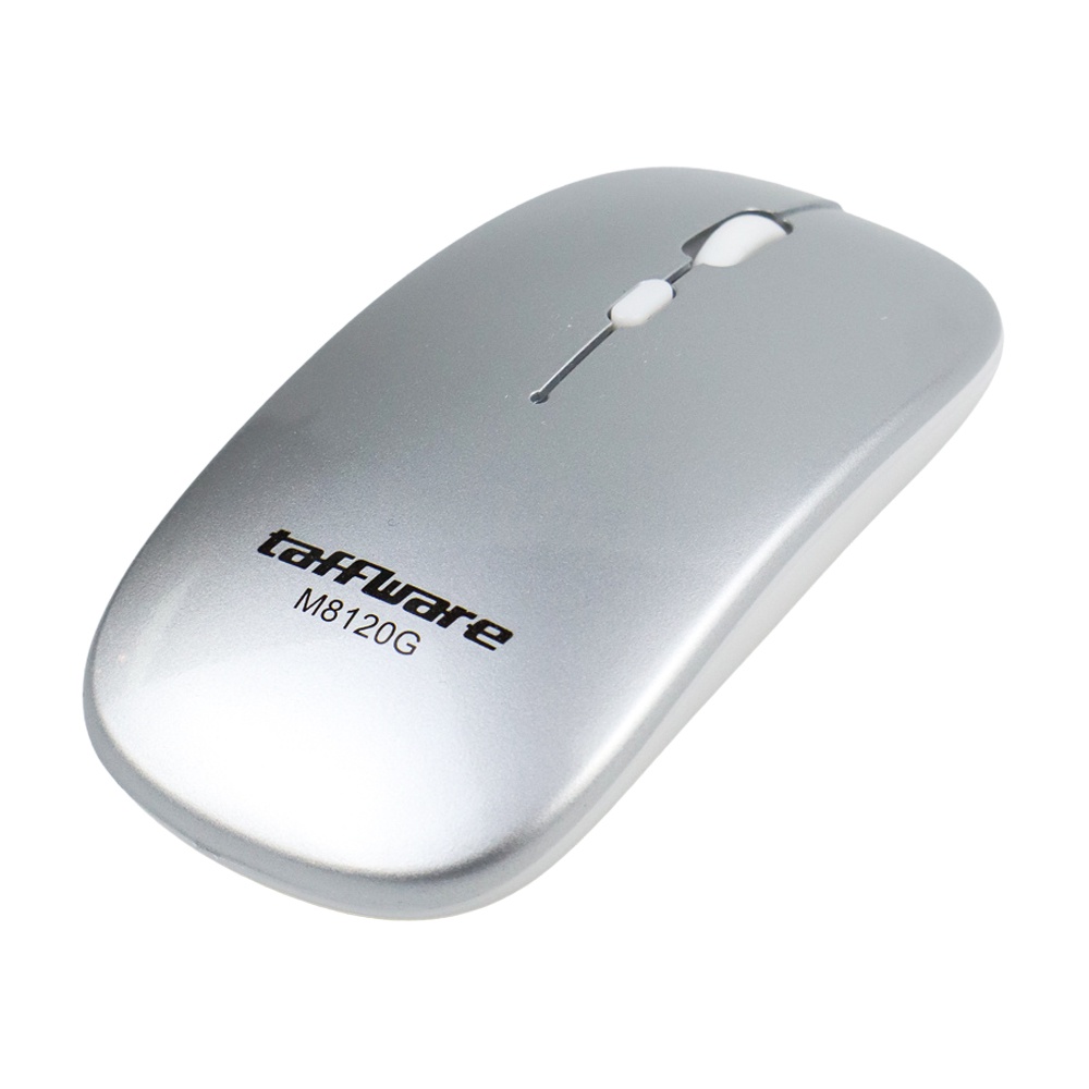 [TOSERBA_EMAK] - Taffware Mouse Bluetooth 5.2 Rechargeable - M8120G - Silver