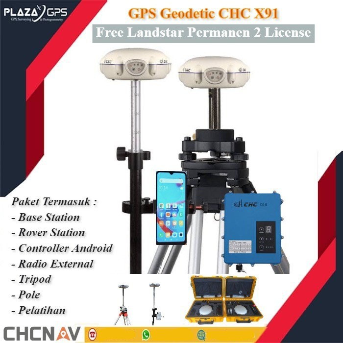 GPS Geodetic CHC X91 / X91+ RTK GNSS + Landstar