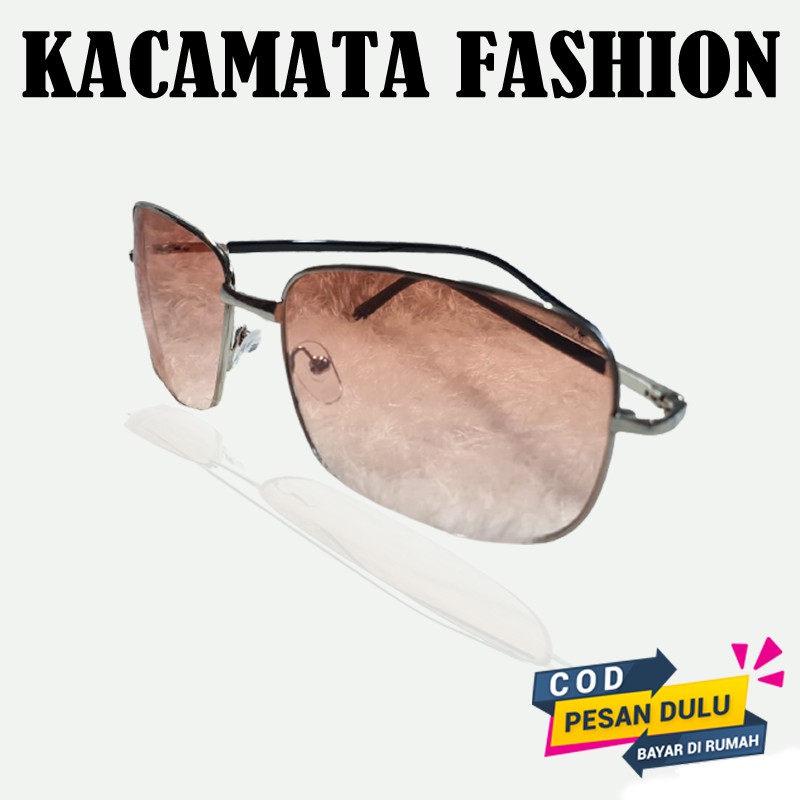 Kacamata Gaya Trendy Bigsized Kacamata Hitam Pria Wanita Anti UV Fashion Big Frame New Style Korean