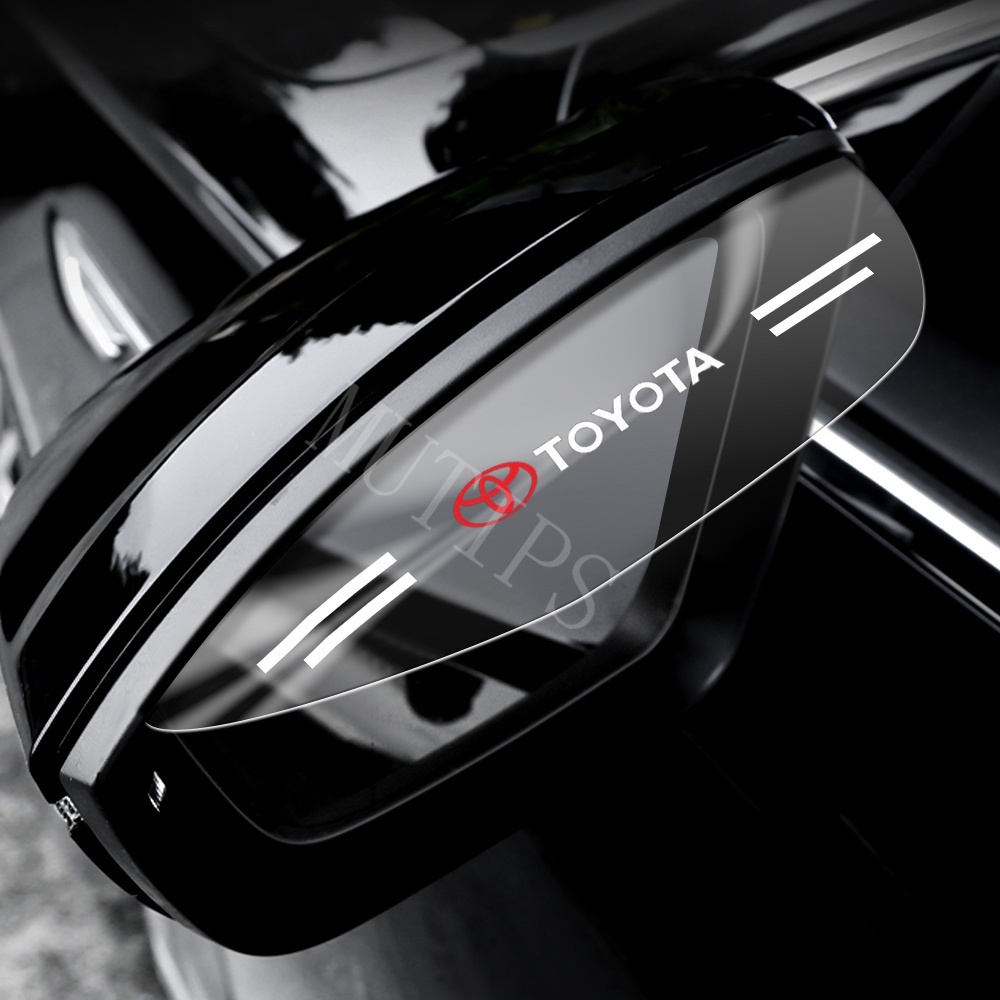 TOYOTA 2pcs Cover Pelindung Kaca Spion Mobil Bahan ABS Transparan Untuk Avanza Rush Kijiang Innova Calya Razie Yaris Wish Corolla Cross