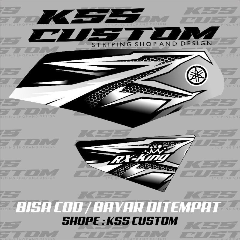 striping rx king variasi terbaru hitam silver keren custom