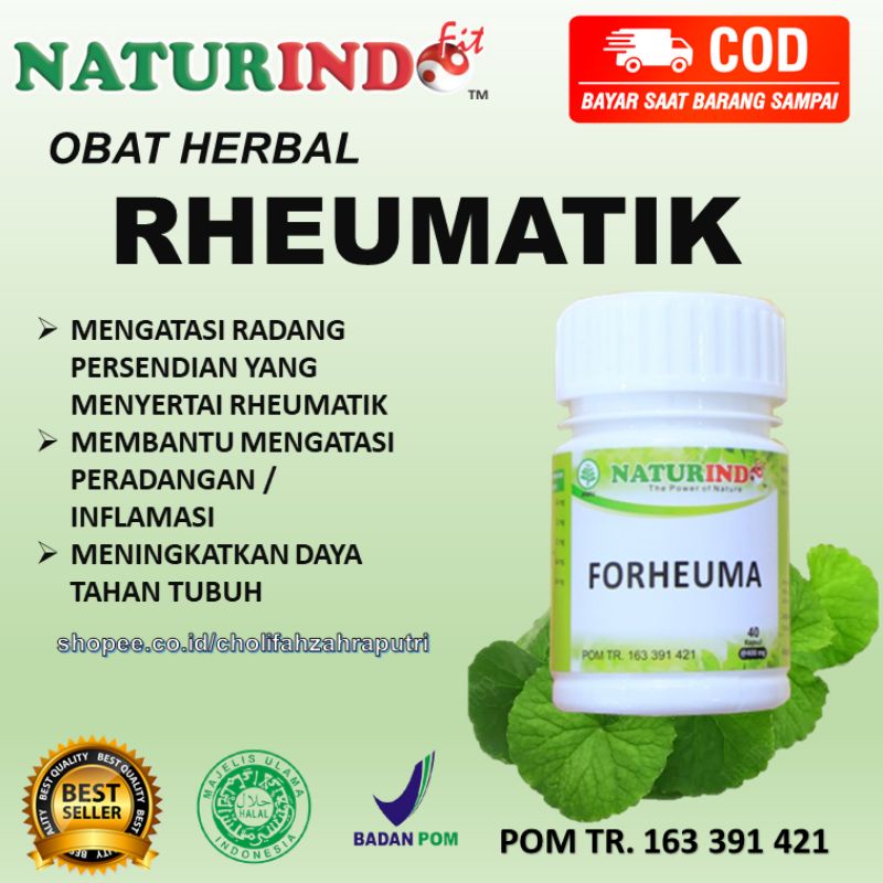 Obat Rheumatik, Encok, Nyeri Sendi, Radang Persendian Herbal Alami Naturindo