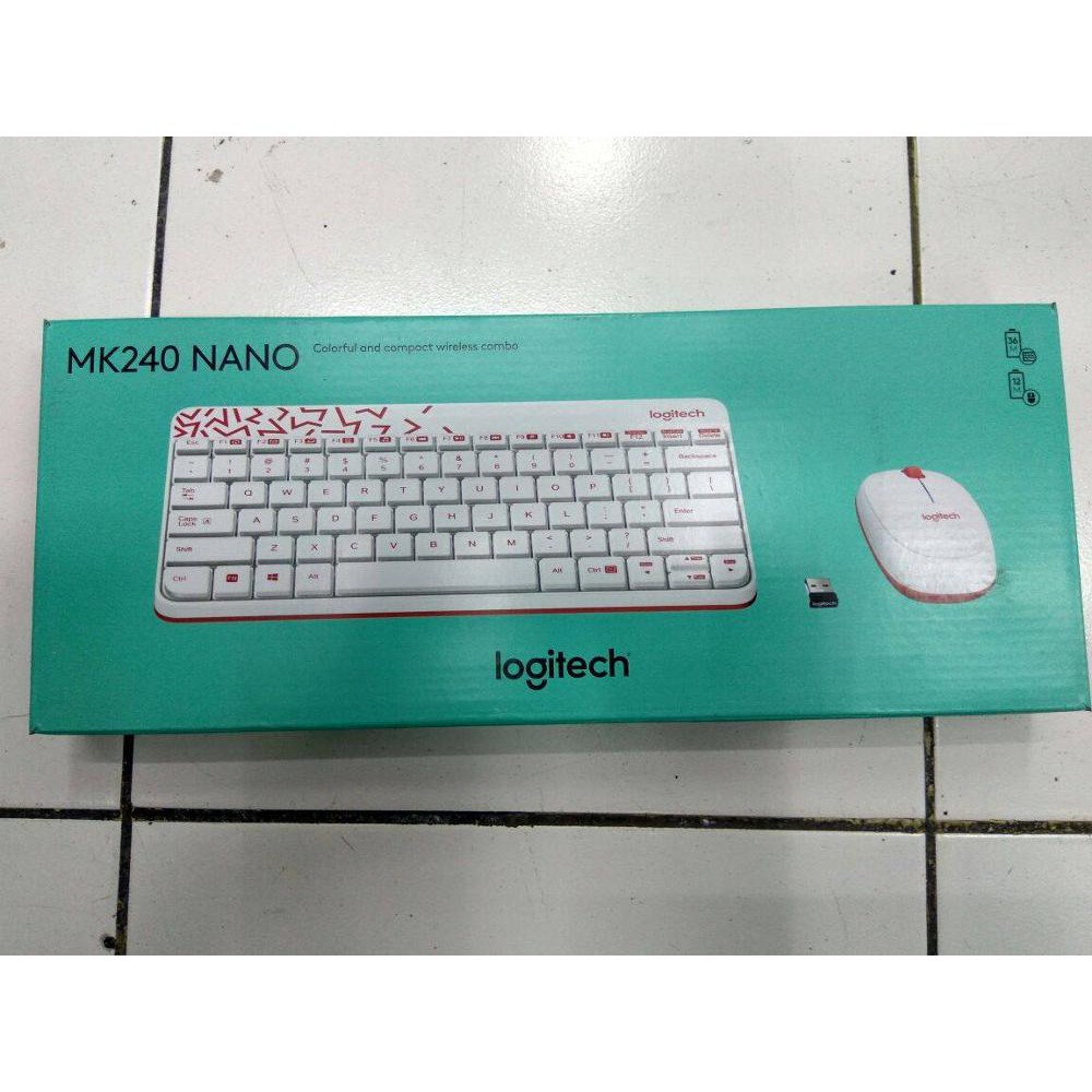 LOGITECH WIRELESS KEYBOARD + MOUSE MK240 NANO ORIGINAL 100%