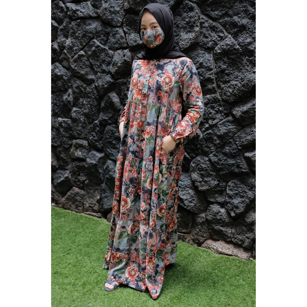 [FREE MASKER] GAMIS RAYON IMPORT CANTIK BY ADZHANI