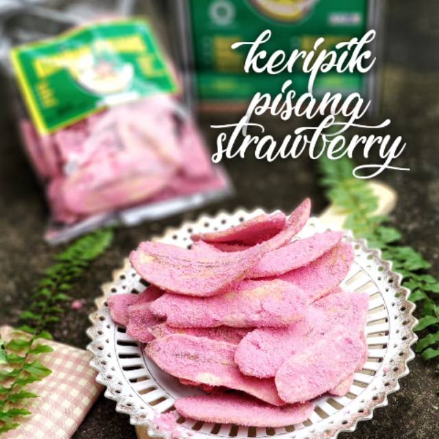 

Keripik pisang bintang buah rasa strawberry