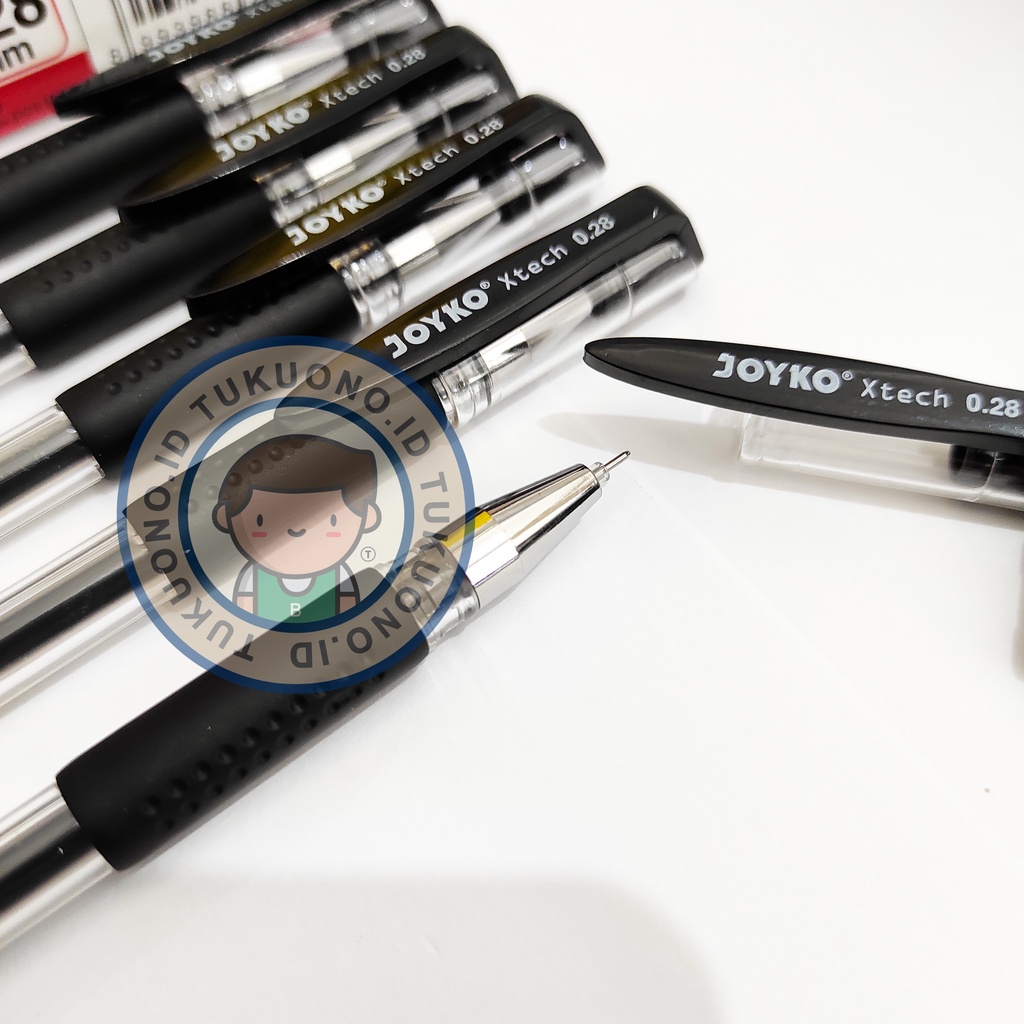 JOYKO Gel Pen GP 237 X Tech 0.28 Hitam | Bolpen Pulpen Pen Ballpoint