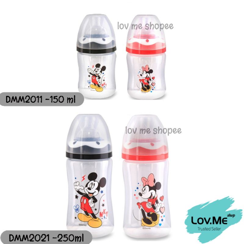 lov me❤ Lusty Bunny Disney Baby Botol Susu Wideneck BPA FREE 125ml 250ml ada pegangan dmm2111 dmm2121 dmm2011 dmm2021