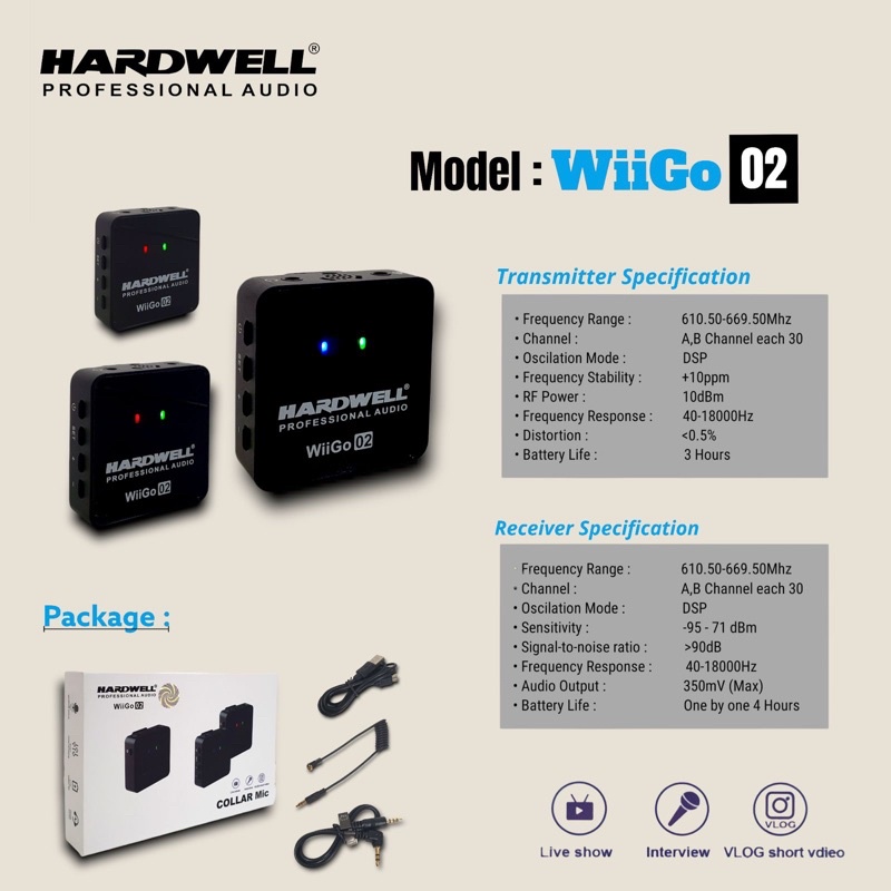 mic wireless vlog youtube podcast hardwell wiigo 02