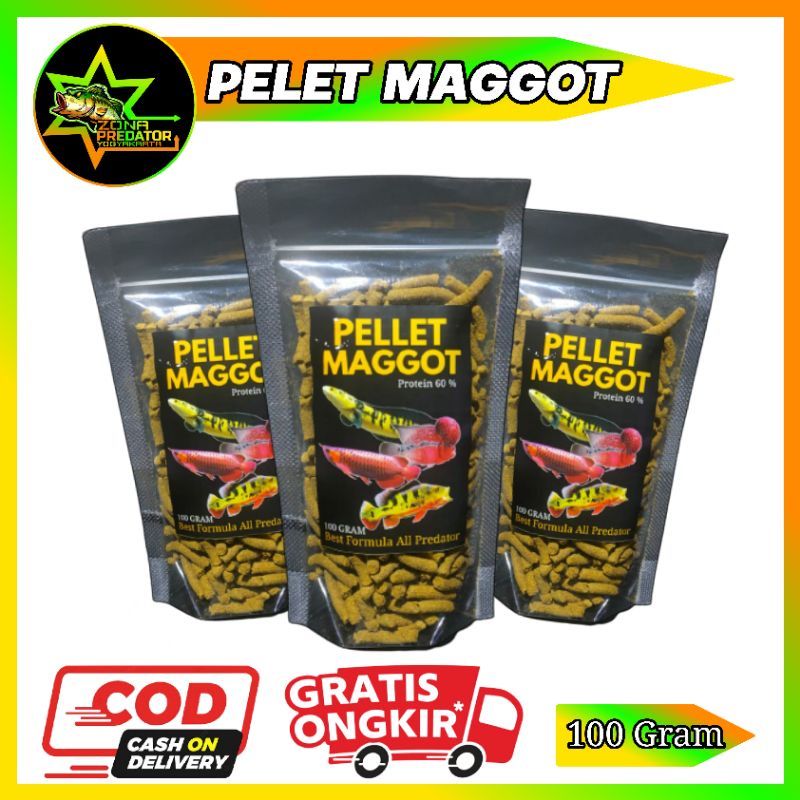 Pakan Channa PELET MAGGOT 100 GRAM