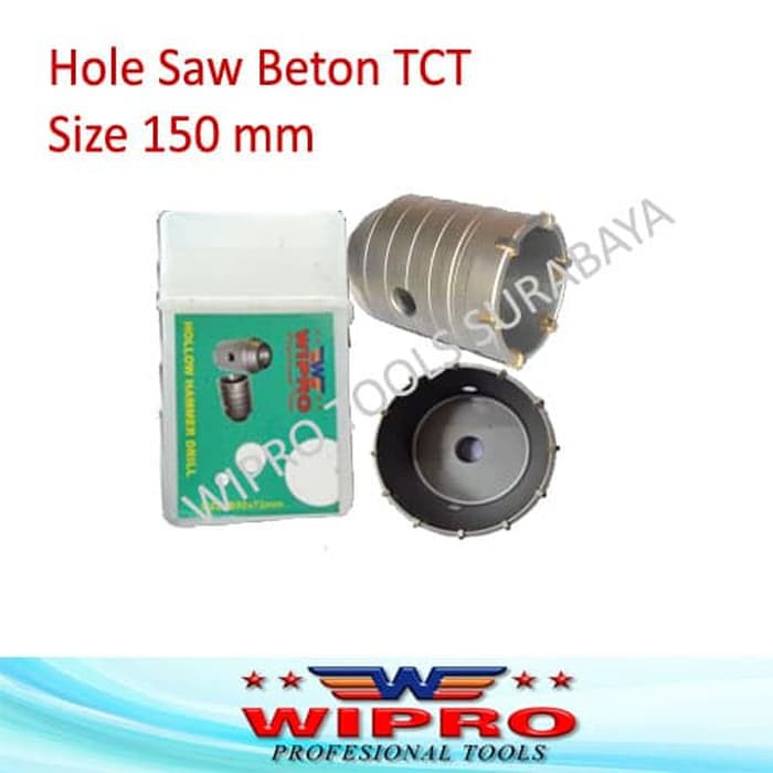 HEBOH Hole Saw Mata Bor Tembok Beton Hollow Drill Holesaw TCT 150mm Wipro