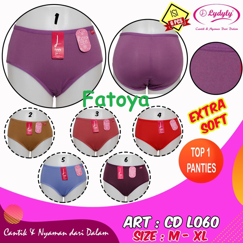 LYDYLY CD Celana Dalam Perempuan Extra Super Soft Art L060