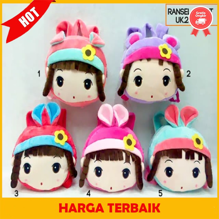 Tas Ransel Bulat Boneka Metoo Pretty Angela 25CM