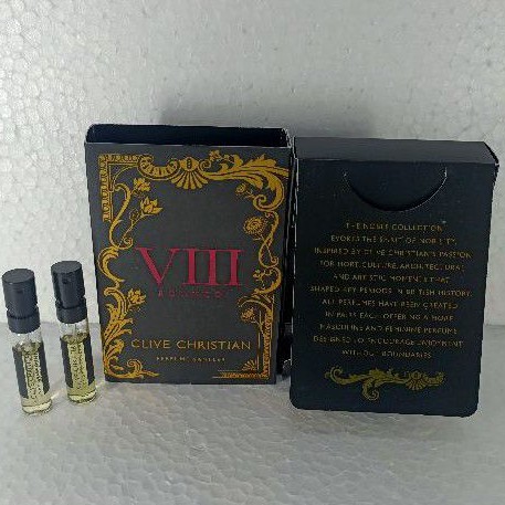 Vial Set Parfum OriginaL Clive Christian VIII Rococo Immortelle &amp; Magnolia