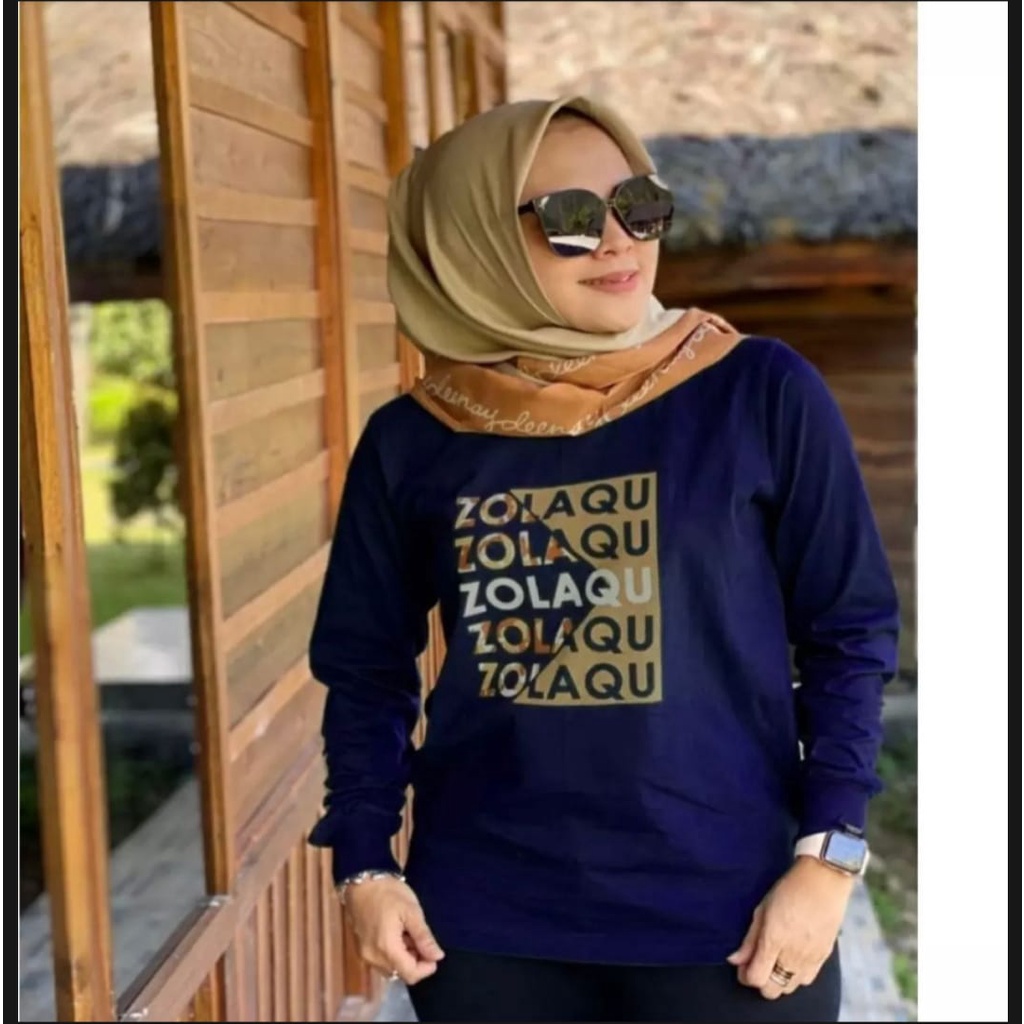 Atasan Wanita Lengan Panjang Zolaqu Muslimah //Termurah // Terlaris // Kaos Wanita // TRENDY//TERBARU 2022