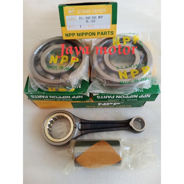 Stang seher conrod GL 125 GL125 CB 125 CB125 440 plus bearing kruk as kiri kanan Npp