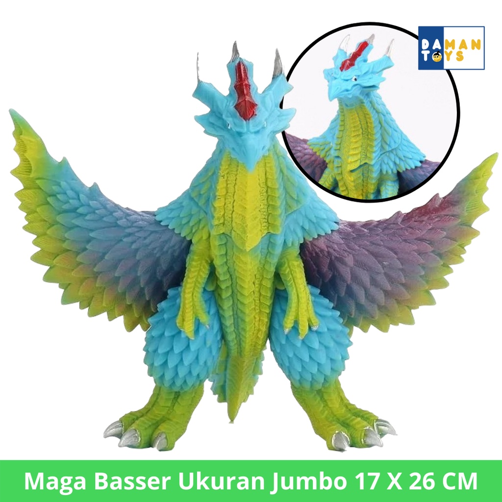 Maga Basser Jumbo Action Figure Godzilla Monster Ultraman Kaiju, Mainan Anak Laki laki