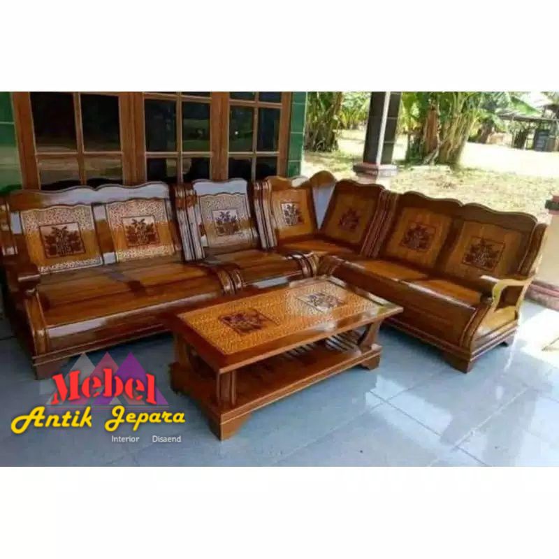 Kursi sudut jati gajah