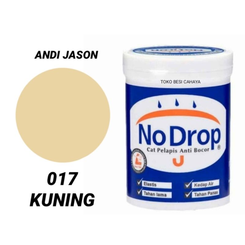 CAT NO DROP PELAPIS ANTI BOCOR NO 017 KUNING KEMASAN 1 KG CAT WATERPROFING NO 1 DI INDONESIA