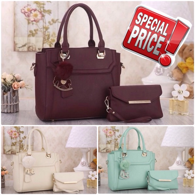 SPECIAL PRICE  SP5062 Tas Import 2in1 set Handbag Dompet