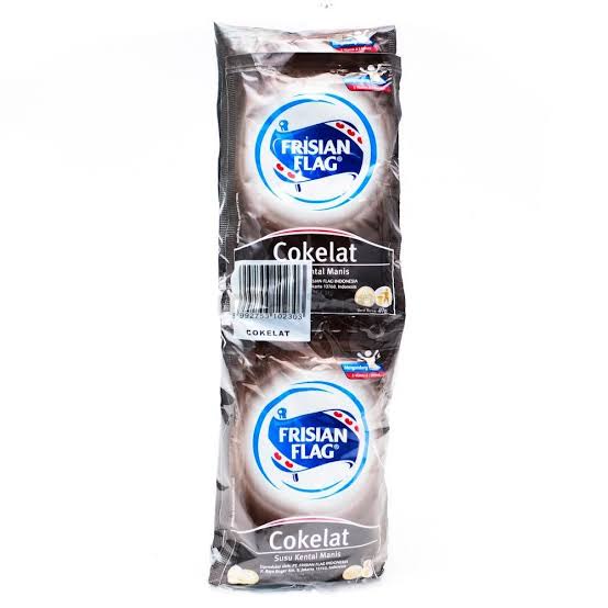 

Frisian Flag Bendera Susu Kental Manis PUTIH/Vanila & COKLAT 6 sachet 1 Renceng 40gr