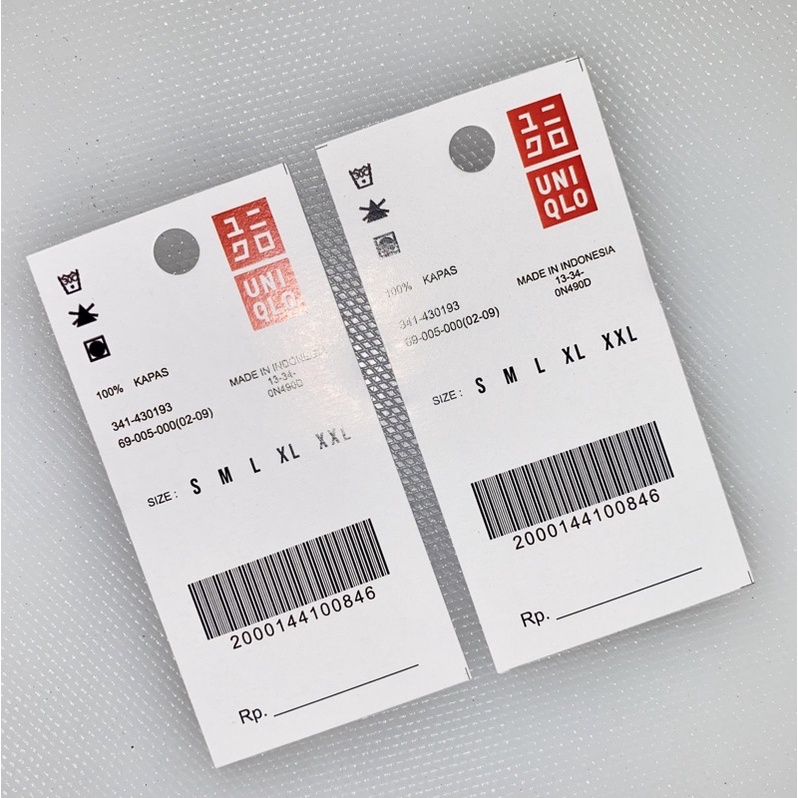 

HANGTAG UNIQLO // CUSTOM HANGTAG 4x8cm // CETAK HANGTAG UNIQLO // HANGTAG BRANDED