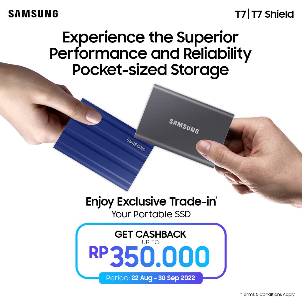 Samsung SSD T7 SHIELD Portable SSD 1TB / 2TB External SSD - Garansi 3 Tahun