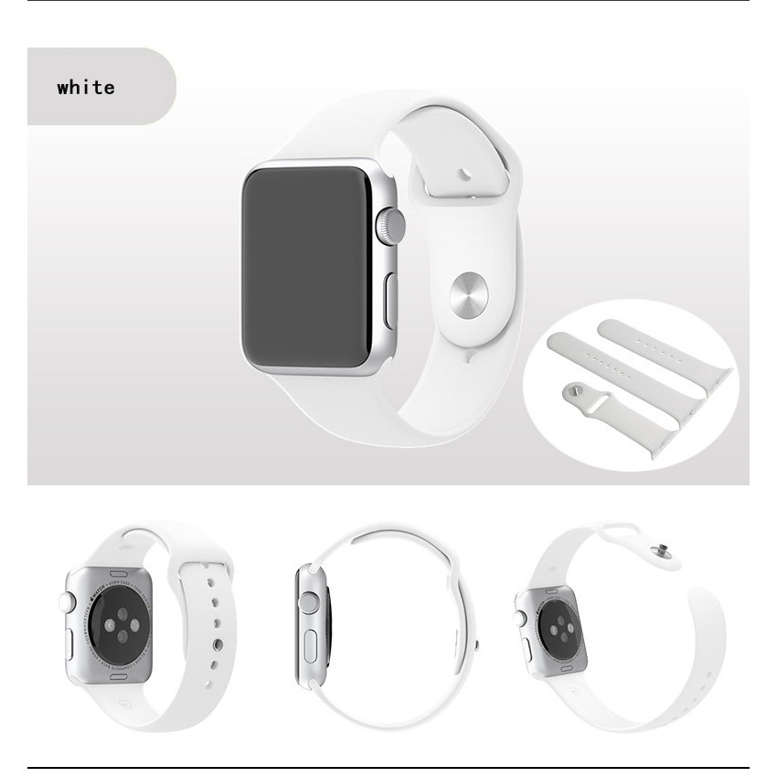 Tali Jam Apple Watch Sport Silicone Rubber Strap Band Series 4 44mm