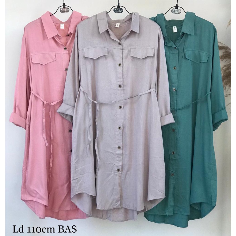 LONG TUNIK POLOS IMPORT BAS