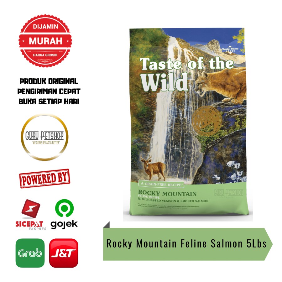 Taste Of The Wild Rocky Mountain Feline 5Lbs TOTW Cat Salmon 2.27kg