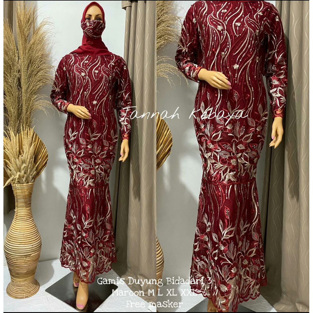 PROMO GAMIS DUYUNG TULLE MUTIARA BORDIR / GAMIS DUYUNG BIDADARI