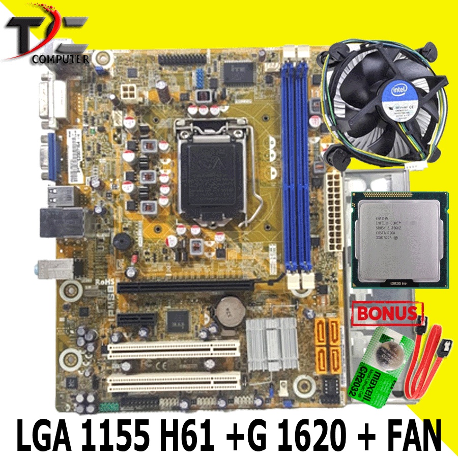 PAKET HEMAT MOBO H61 PEGATRON + PROCESSOR G1620 + FAN