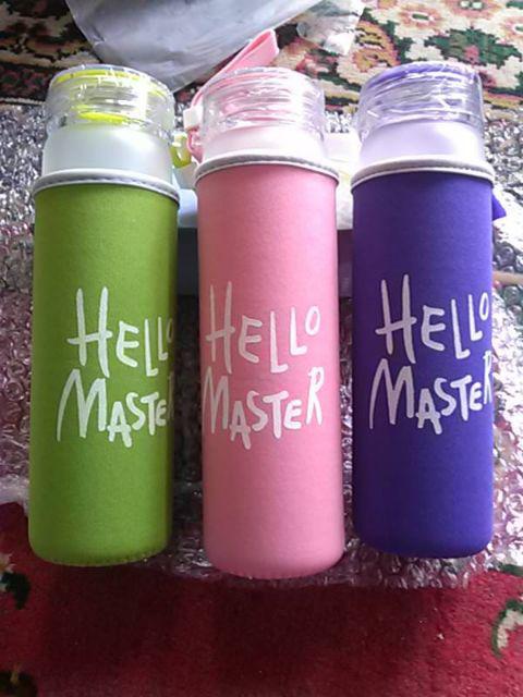 Hot Promo Botol Minum Hello Master + Free Sarung (480ml)
