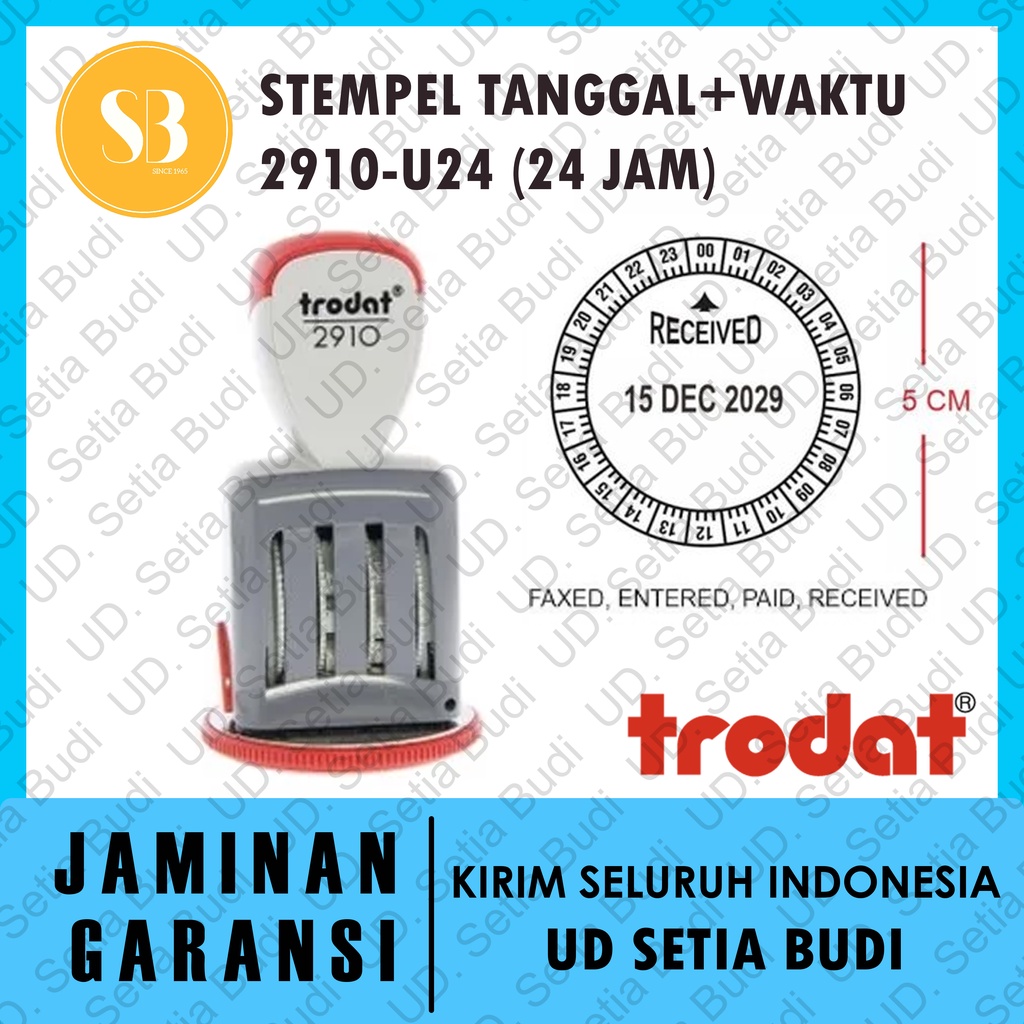 Stempel Trodat Tanggal + Waktu 24 Jam 2910 U24 ǿ 50 mm