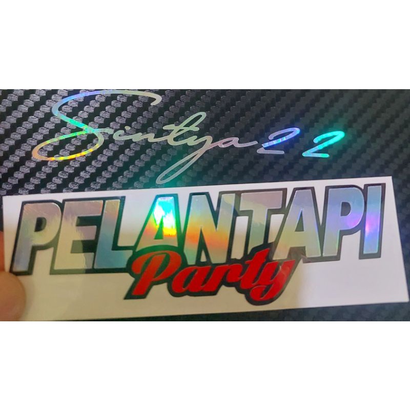 

Sticker pelan tapi party stiker cutting