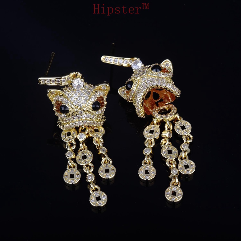 Trend Creative Pendant Earrings with Diamonds