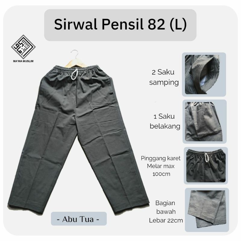 Calana Sirwal PENSIL L / XL dan sirwal classic banyak warna | Celana Cingkrang Pensil