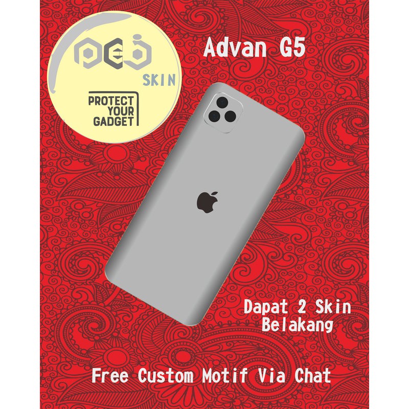 Garskin HP Advan G5 Motif Iphone Grey Free Custom Motif Via Chat (Bisa COD)
