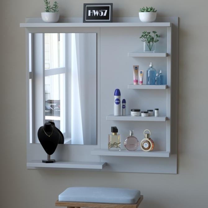 (SS) - RAK KAYU KOSMETIK TEMPEL DINDING MEJA KOSMETIK MODERN MEJA RIAS DGV69656ES