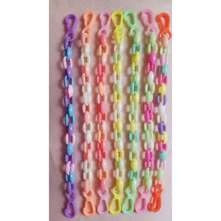 Konektor Masker/Strap Masker/Kalung Masker Rantai Plastik Warna-Warni