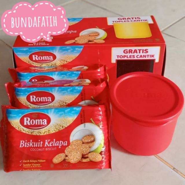 PAKET BISKUIT ROMA KELAPA FREE TOPLES CANTIK