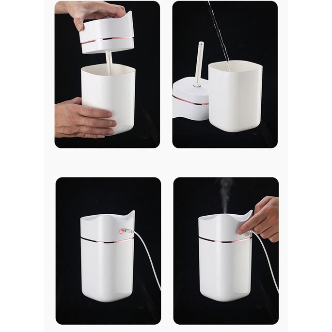 Air Humidifier Diffuser Pelembab Udara Lampu Tidur RGB 1400ml - K45240