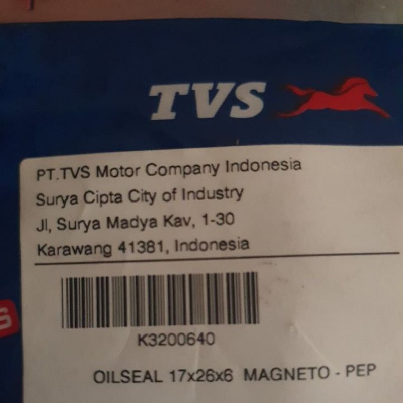 Seal As Kruk Kanan ( magnet ) Dazz TVS 17 26 6