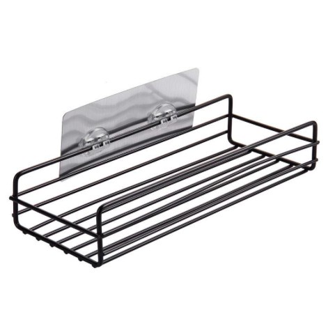 Rak Tempel Minimalis Rak Sudut Dinding Keramik Kamar Mandi Dapur Serbaguna Rak Persegi Gantungan Besi Tempel Serbaguna