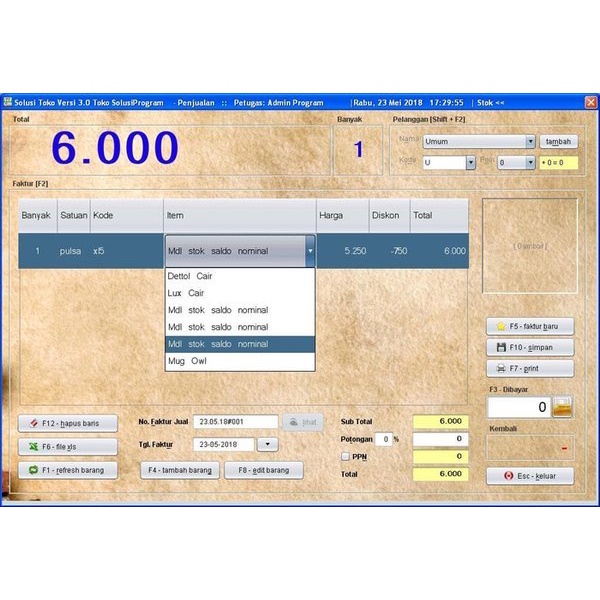 Software Solusi Toko .0 - Aplikasi - PROMO Kasir - POS - Penjualan