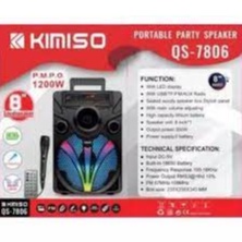 (COD) Speaker Bluetooth Kimiso QS 7806 karoke Free mic + Remote